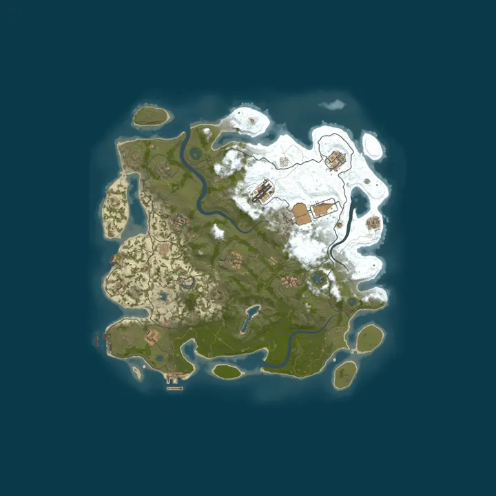 Map of 4Netplayers Rust Server Ines