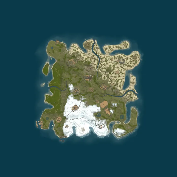Map of A Shockbyte Rust Server