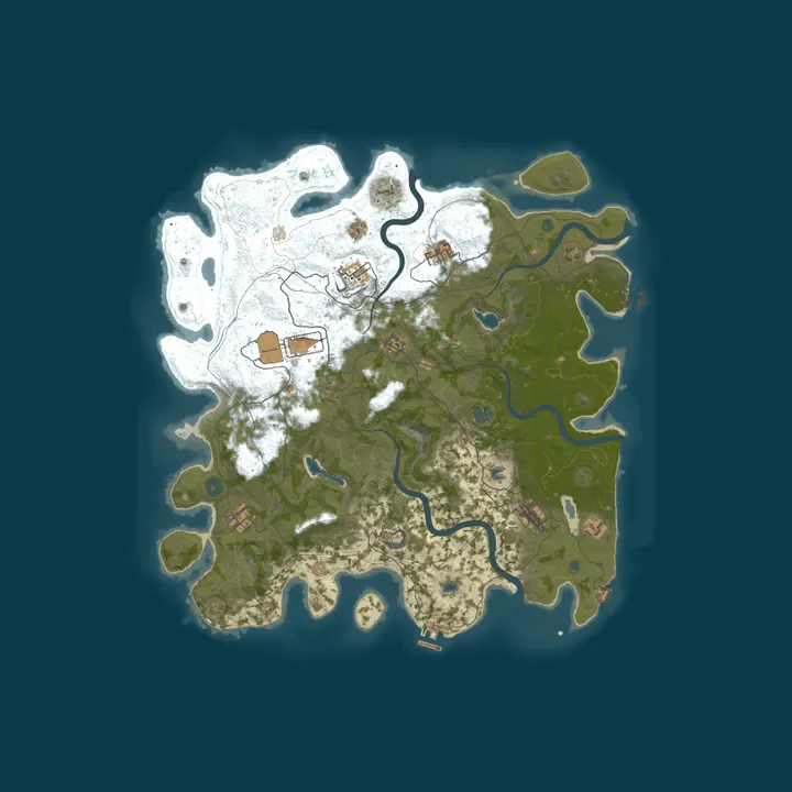 Map of Rust 61 Weekly - PVE/PVP, Kits, Custom Plugins