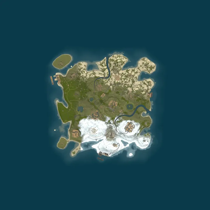 Map of RUST NO MERCY | SOLO ONLY | GATHER X2 | STACK 50K | FREE KITS |