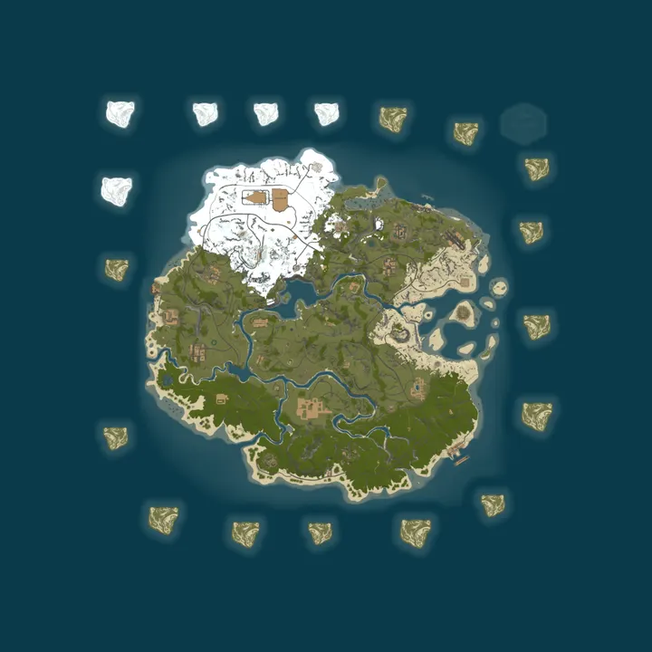 Map of Survival.RIP 1000x PvE Testserver