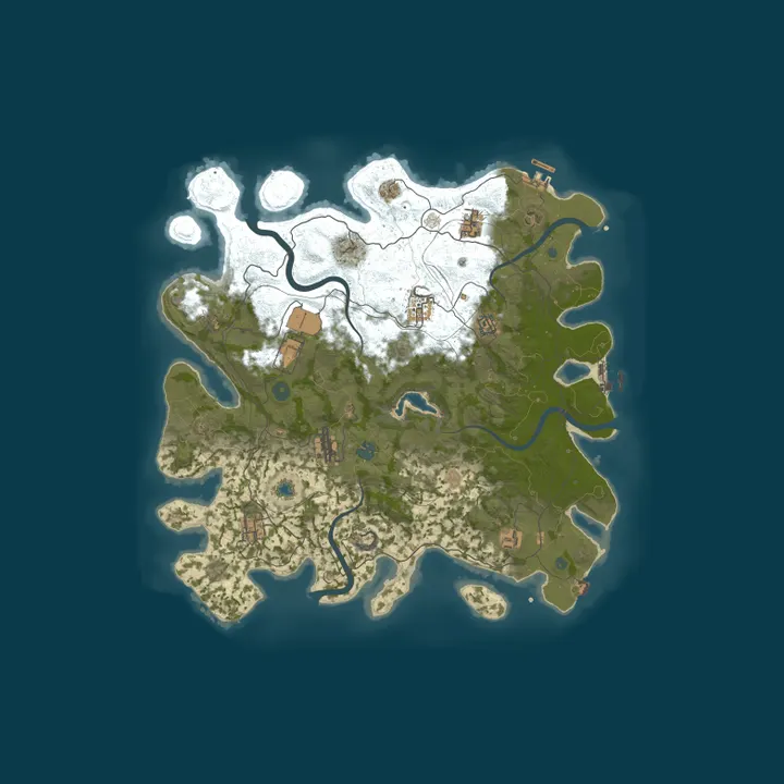 Map of RU | QUST-RUST | Cobalt War | PVE RPG