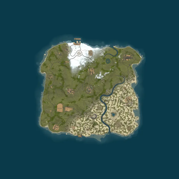 Map of GRUB.ARMY EU 3X SOLO/DUO | Raidable Bases | Shared BPs | JUST W