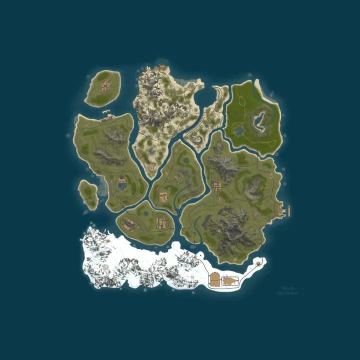 Map of Lost In Rust Test Server