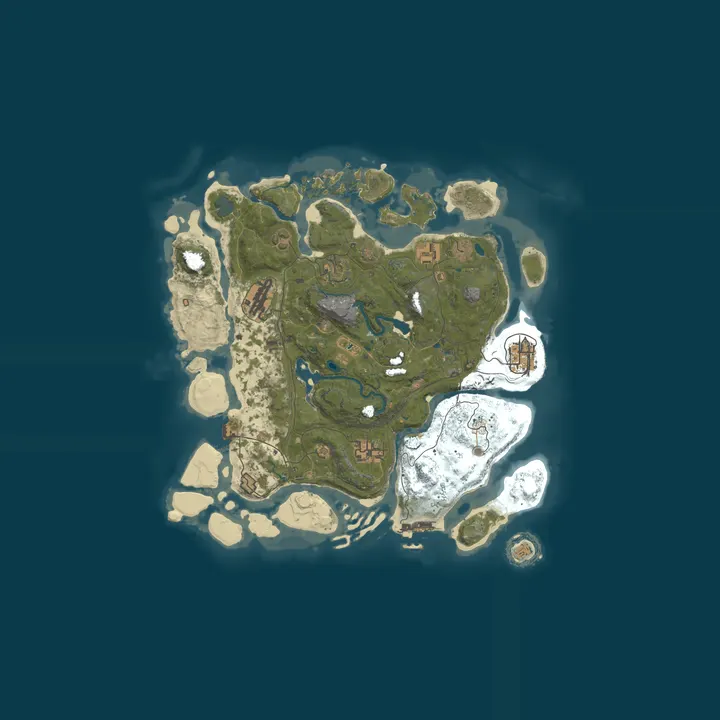 Map of MegaRust 10x PVE [ZOMBIES|SkyBases|SkillTree|NoStability]