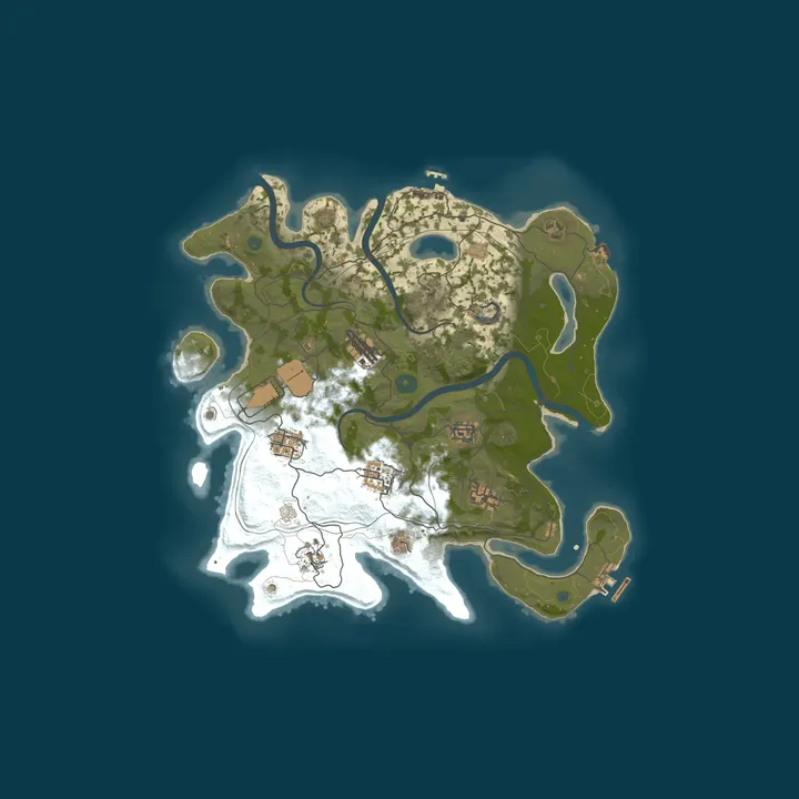 Map of EU RustChimera 2X|Solo/Duo|50% UPKEEP|SHARED BP|Biweekly